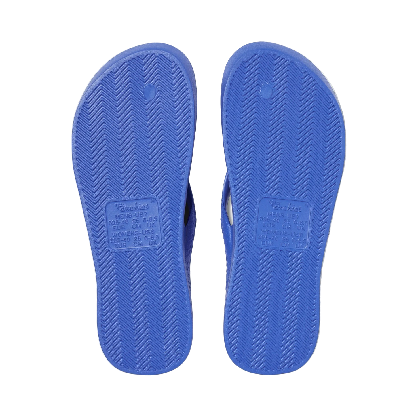 Archies Arch Support Flip Flops - Royal Blue