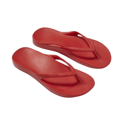 Archies Arch Support Flip Flops - Chili Red