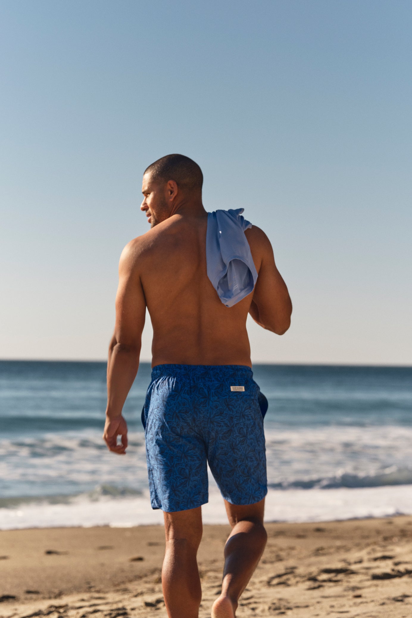 Fair Harbor The Anchor Men's Trunks Boardshort - Azure Painted Leaves