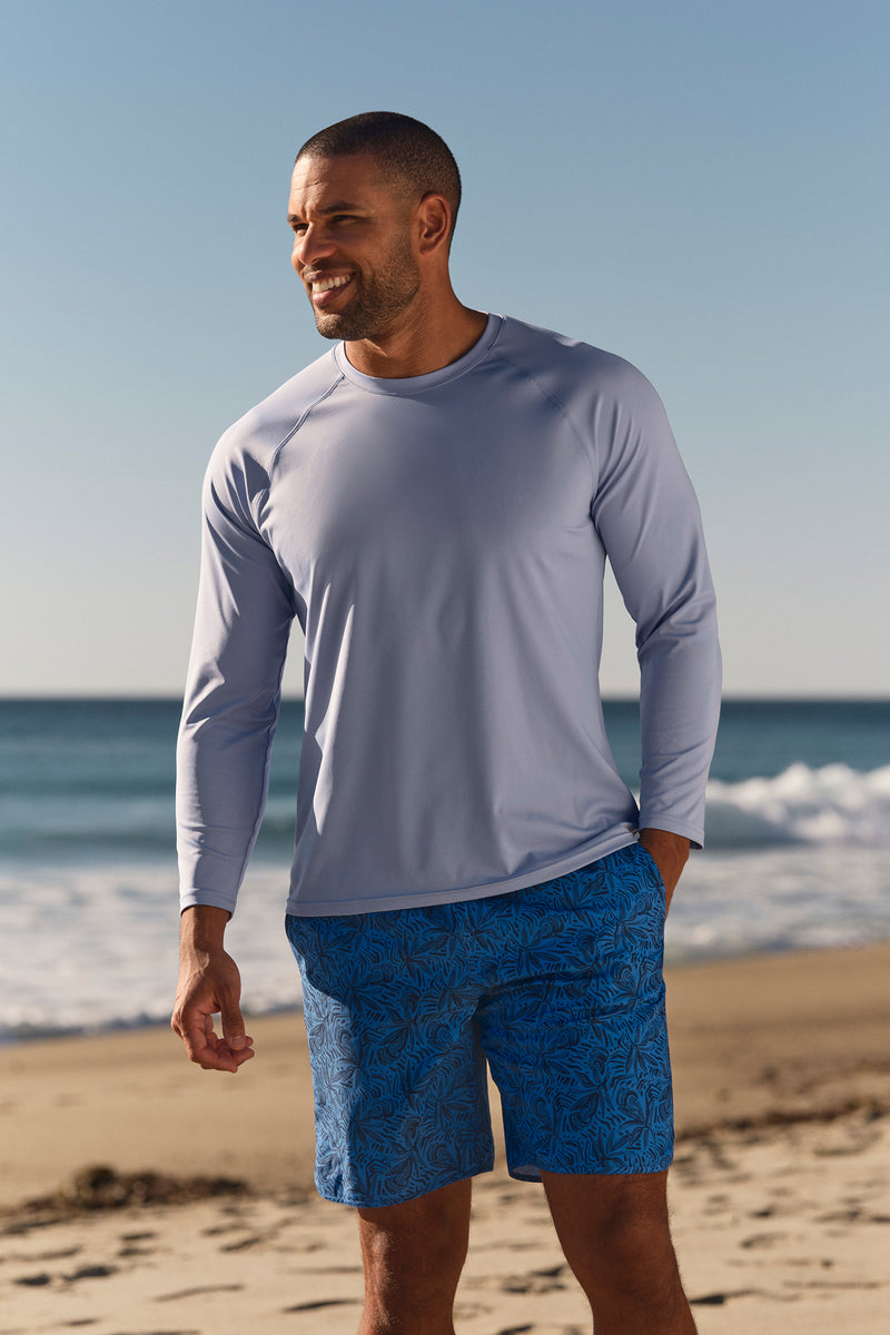 Fair Harbor The Anchor Men's Trunks Boardshort - Azure Painted Leaves