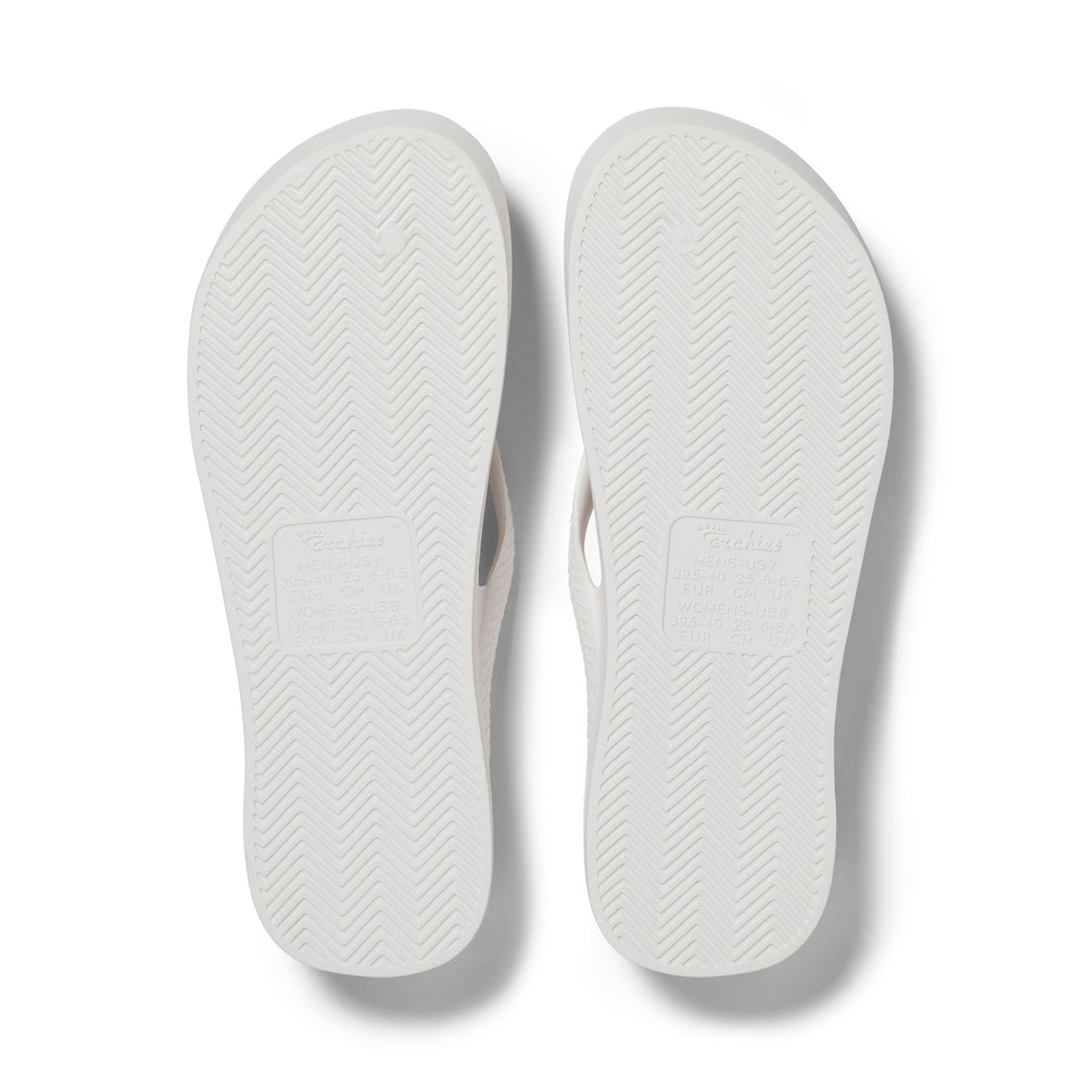 Archies Arch Support Flip Flops - White