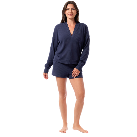 Jantzen Relaxed Lounge Drawstring Shorts - Navy