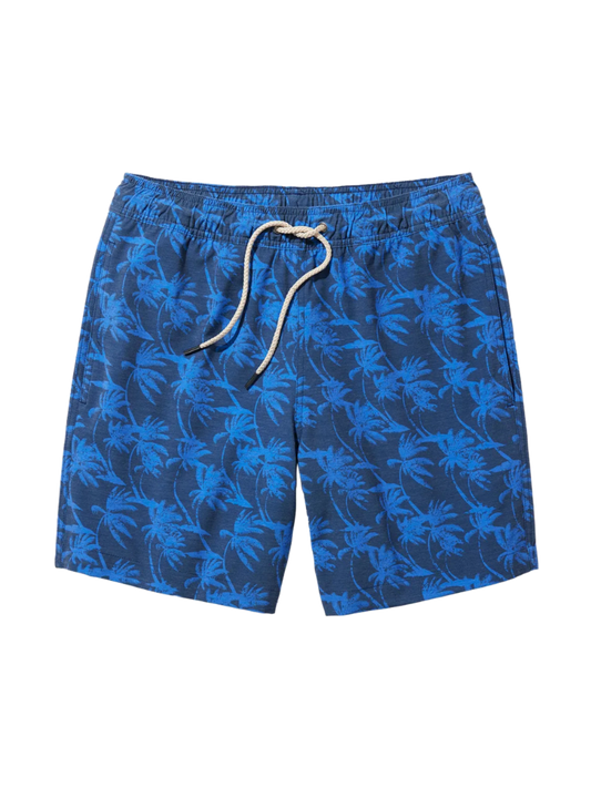 Fair Harbor Men's The Bayberry Swim Trunk Boardshorts - Navy Windy Palms