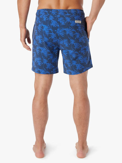 Fair Harbor Men's The Bayberry Swim Trunk Boardshorts - Navy Windy Palms - FINAL SALE