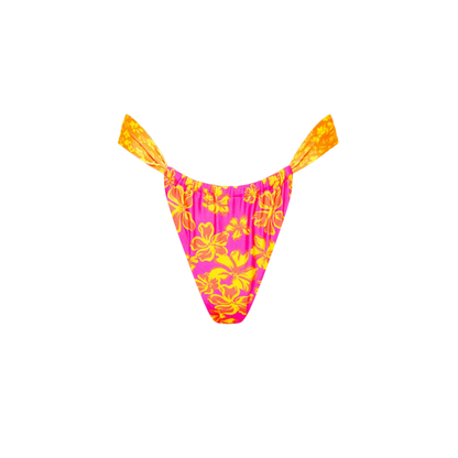 Kulani Kinis Ruched Thong Bikini Bottom - Island Dreamer - FINAL SALE