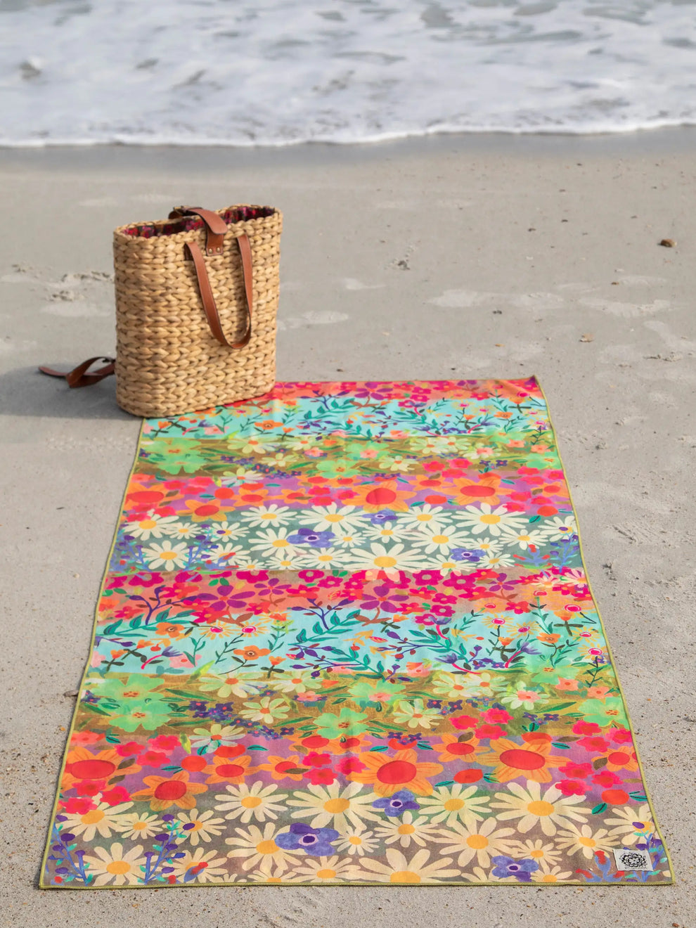 Natural Life Double-Sided Microfiber Beach Towel - Happy Place