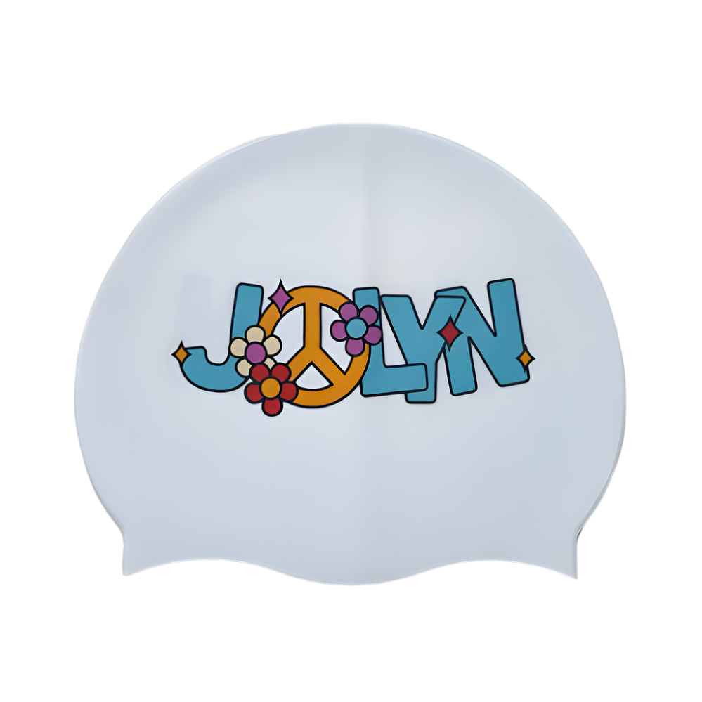 Jolyn Printed Silicone Swim Cap