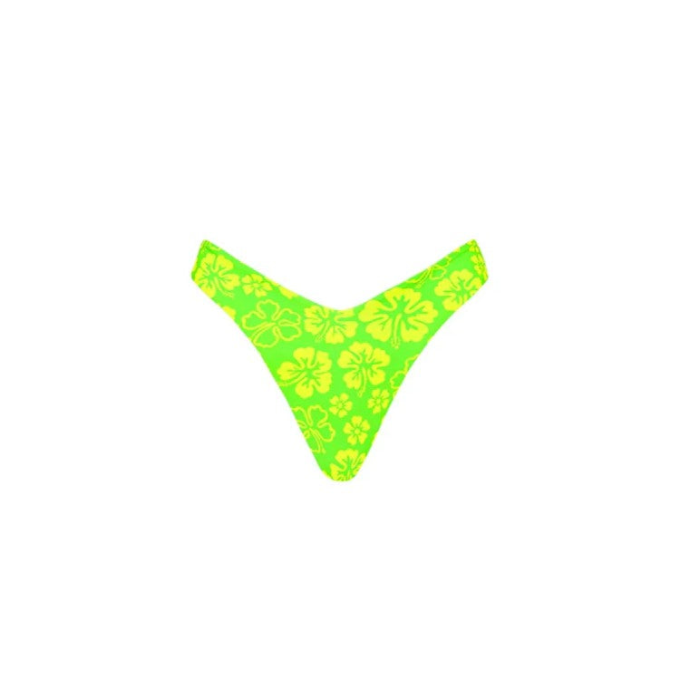 Kulani Kinis Cheeky V Bikini Bottom - Aloha Lime - FINAL SALE
