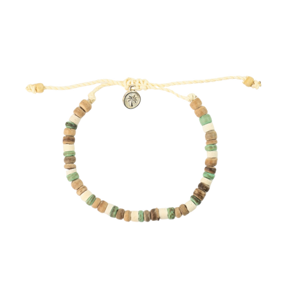 Pineapple Island Laut Turquoise & Wood Bracelet - Turquoise Multi
