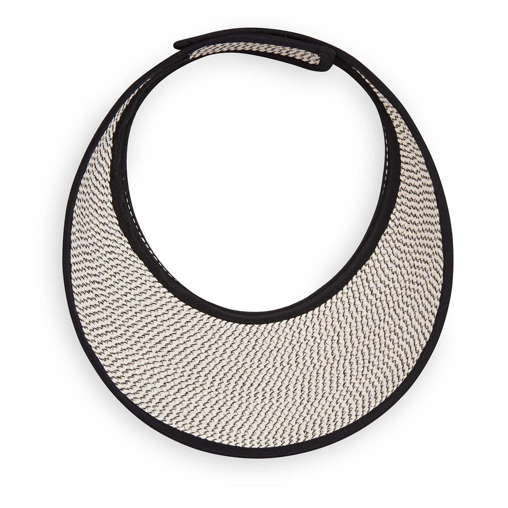 Wallaroo Charlie Packable Sun Visor - Ivory/Black