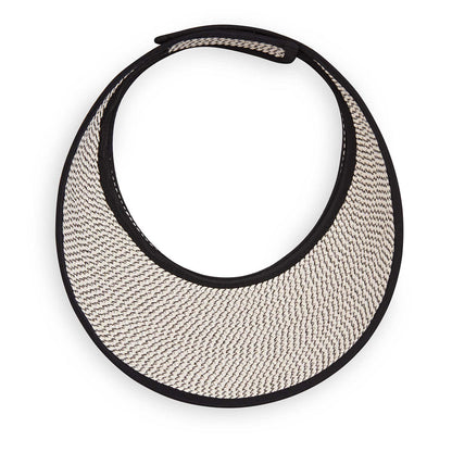 Wallaroo Charlie Packable Sun Visor - Ivory/Black