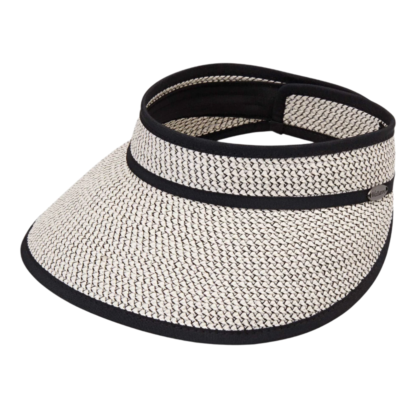 Wallaroo Women's Charlie Packable Sun Visor - Ivory/Black