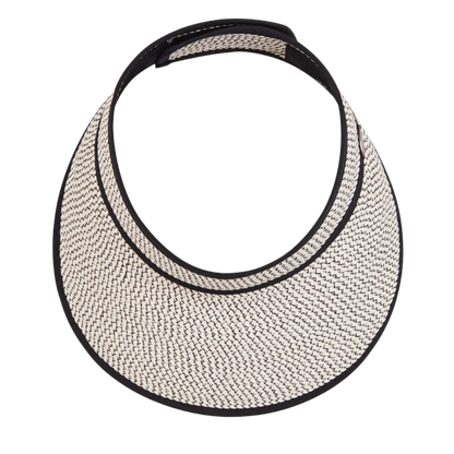 Wallaroo Charlie Packable Sun Visor - Ivory/Black