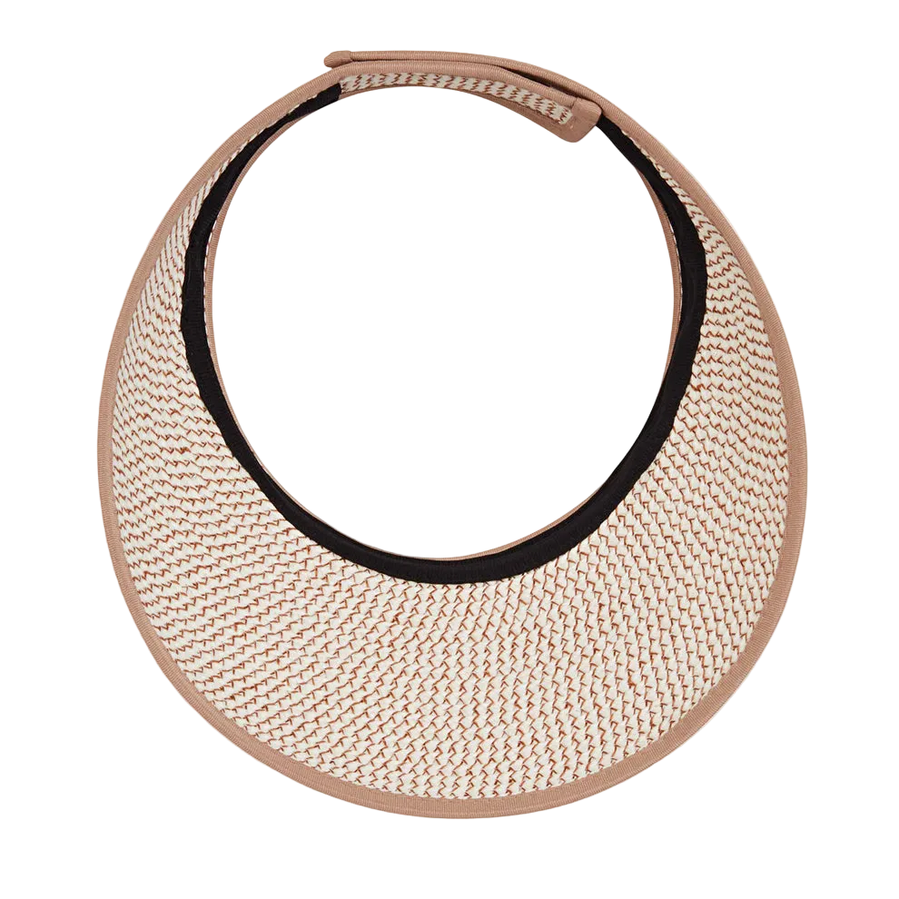 Wallaroo Charlie Packable Sun Visor - Ivory/Taupe