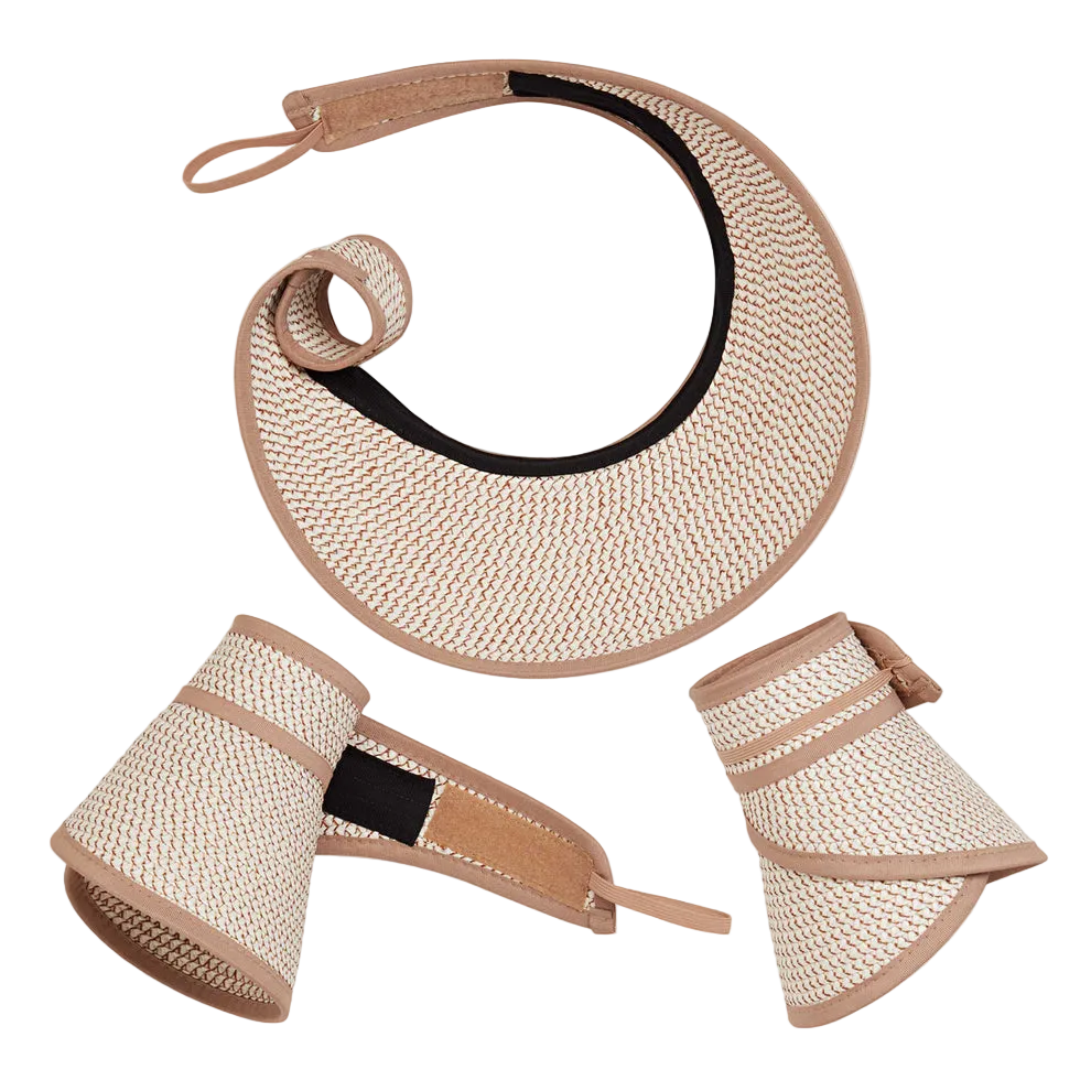 Wallaroo Charlie Packable Sun Visor - Ivory/Taupe