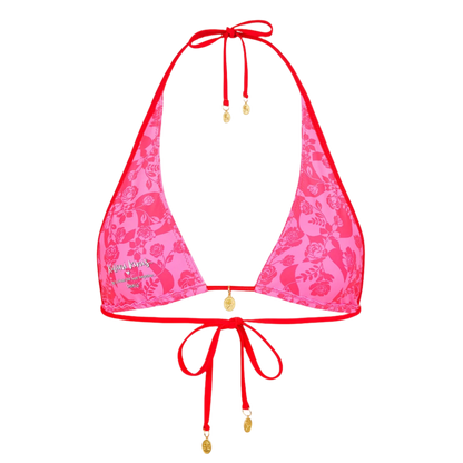 Kulani Kinis Bind Tie Halter Bikini Top - Hearts Collide - FINAL SALE