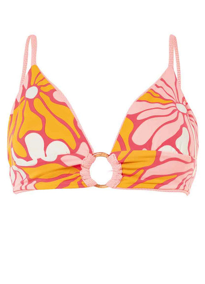 Maaji Shine Triangle Bikini Top - Coral Salmon - FINAL SALE