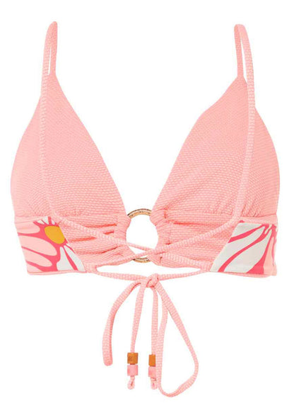 Maaji Shine Triangle Bikini Top - Coral Salmon - FINAL SALE