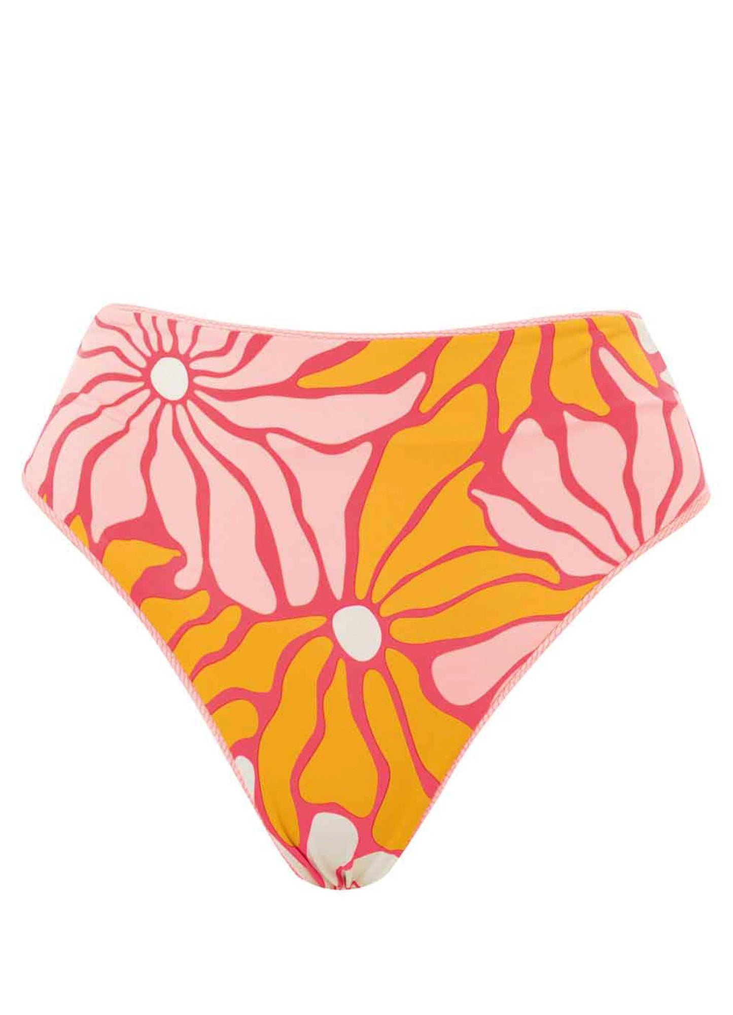 Maaji Suzy Q High Rise/High Leg Bikini Bottom - Coral Salmon