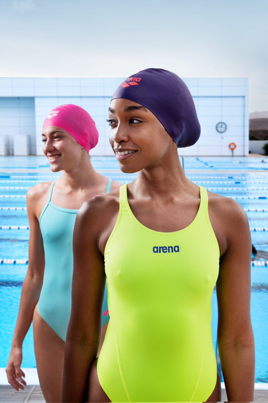 Arena Long Hair Silicone Swim Cap - Future Dusk Water