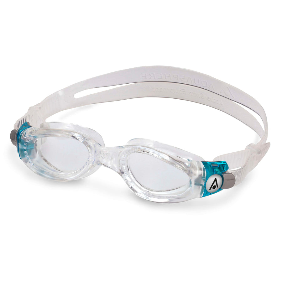 Aquasphere Kaiman Compact Swim Goggles - Transparent/Turquoise Clear Lens