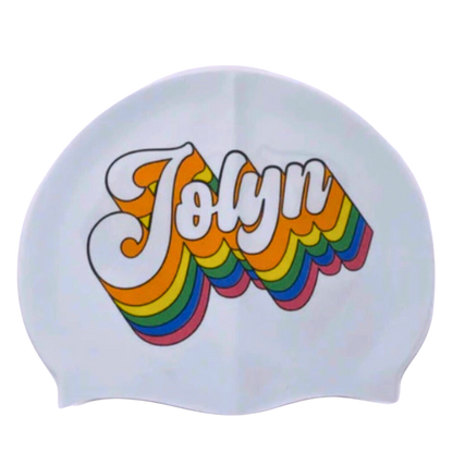 Jolyn Printed Silicone Swim Cap