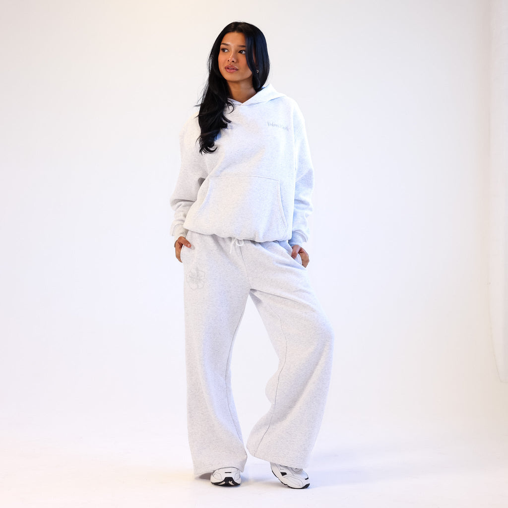 Kulani Kinis Embroidered Track Pants - Silver Stone
