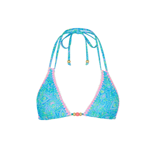 Kulani Kinis Crochet Halter Bikini Top - Stargaze