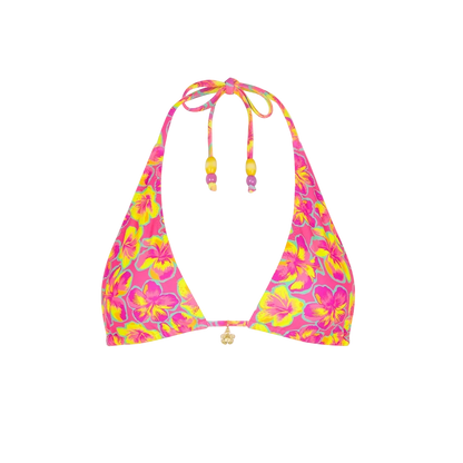 Kulani Kinis Classic Tie Halter Bikini Top - Sun Pop