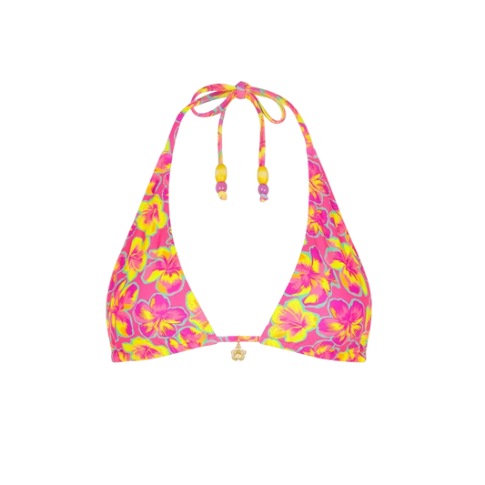 Kulani Kinis Classic Tie Halter Bikini Top - Sun Pop