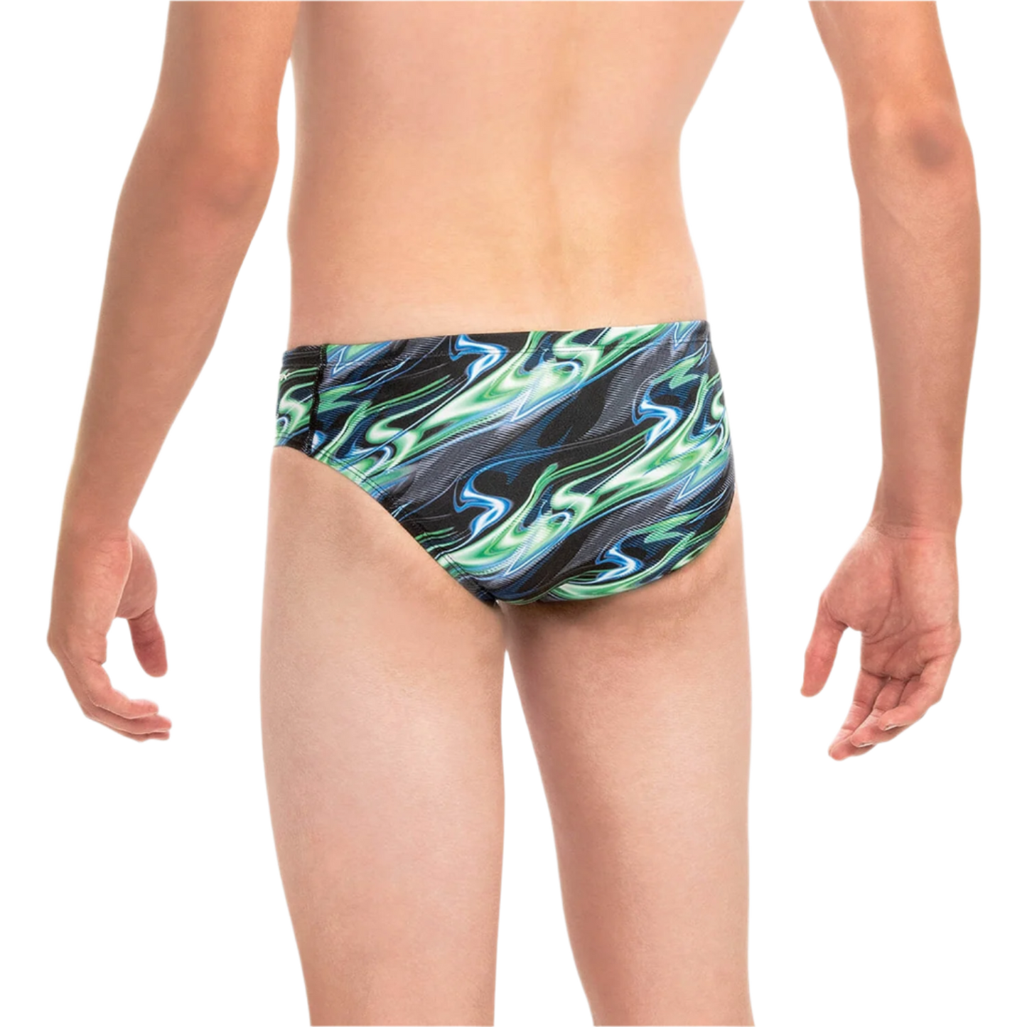 Dolfin Men's Reliance Inferno All-Over Racer Training Brief - Blue/Green/ FINAL SALE