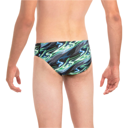 Dolfin Men's Reliance Inferno All-Over Racer Training Brief - Blue/Green/ FINAL SALE