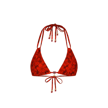 Kulani Kinis Halter Bralette Bikini Top - Sassy Sangria