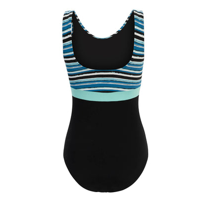 Dolfin Aquashape Moderate Scoop Back One Piece Swimsuit - Harbor Stripe - FINAL SALE