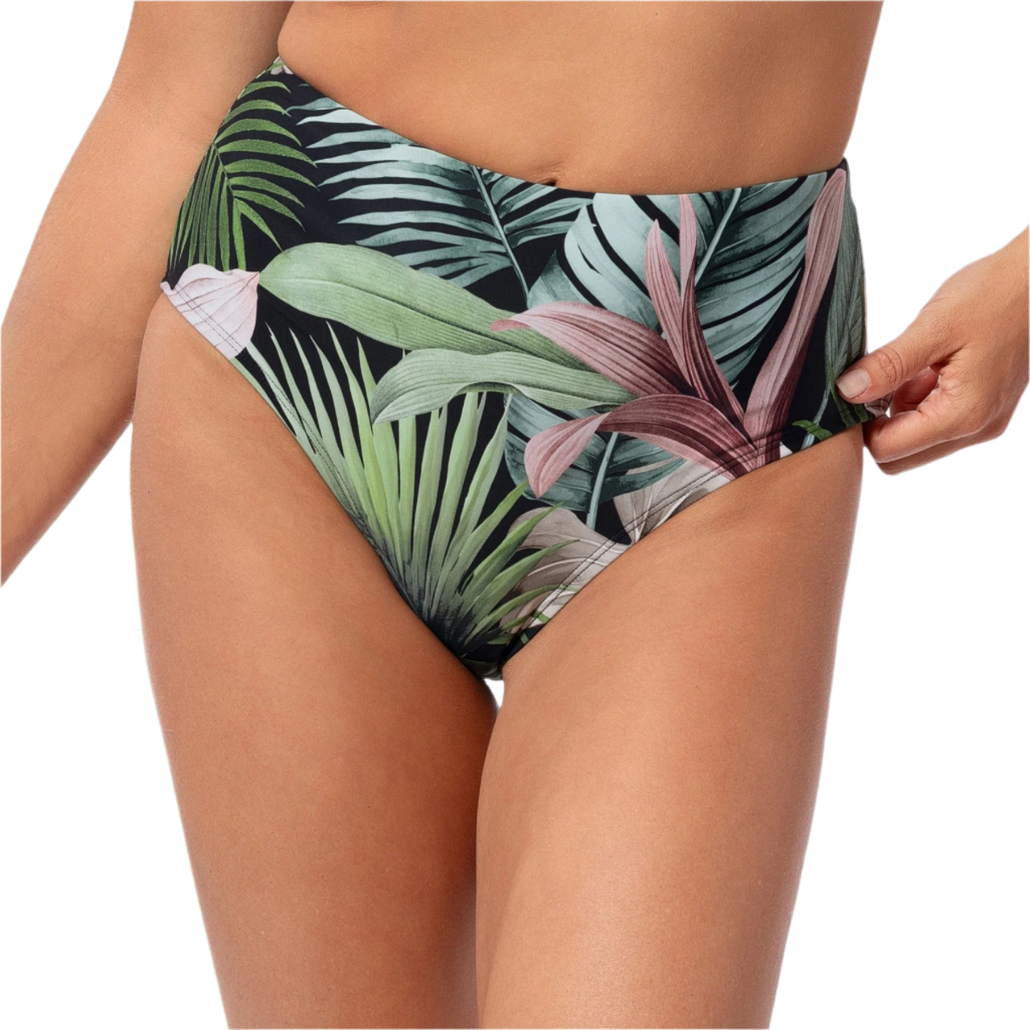 Jantzen Comfort Core High Waist Bottom - Jungle Glam Black