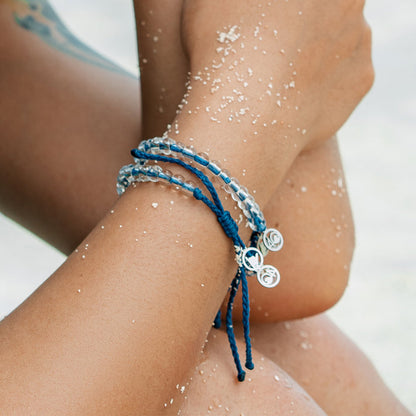 4ocean Signature Blue Beaded Bracelet - FINAL SALE