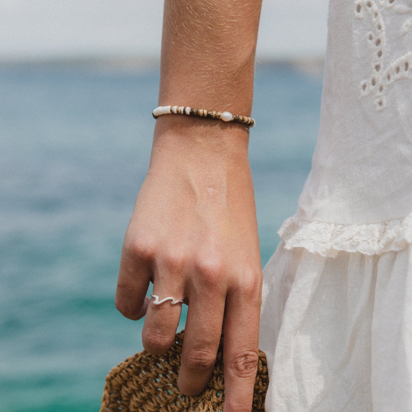 Pineapple Island Kauai Surfer Bracelet - Brown Multi