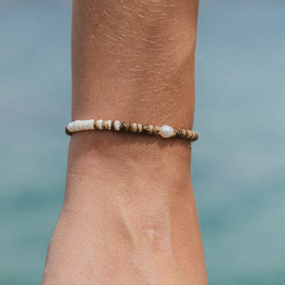 Pineapple Island Kauai Surfer Bracelet - Brown Multi