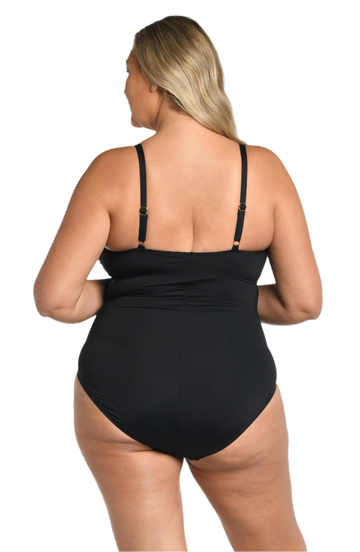 La Blanca Island Goddess Plus Lingerie Mio One Piece Swimsuit - Black