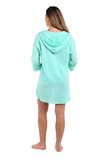 La Blanca Seaside Covers Hoodie Coverup - Seabreeze