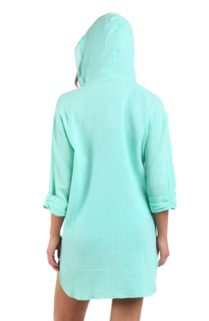 La Blanca Seaside Covers Hoodie Coverup - Seabreeze
