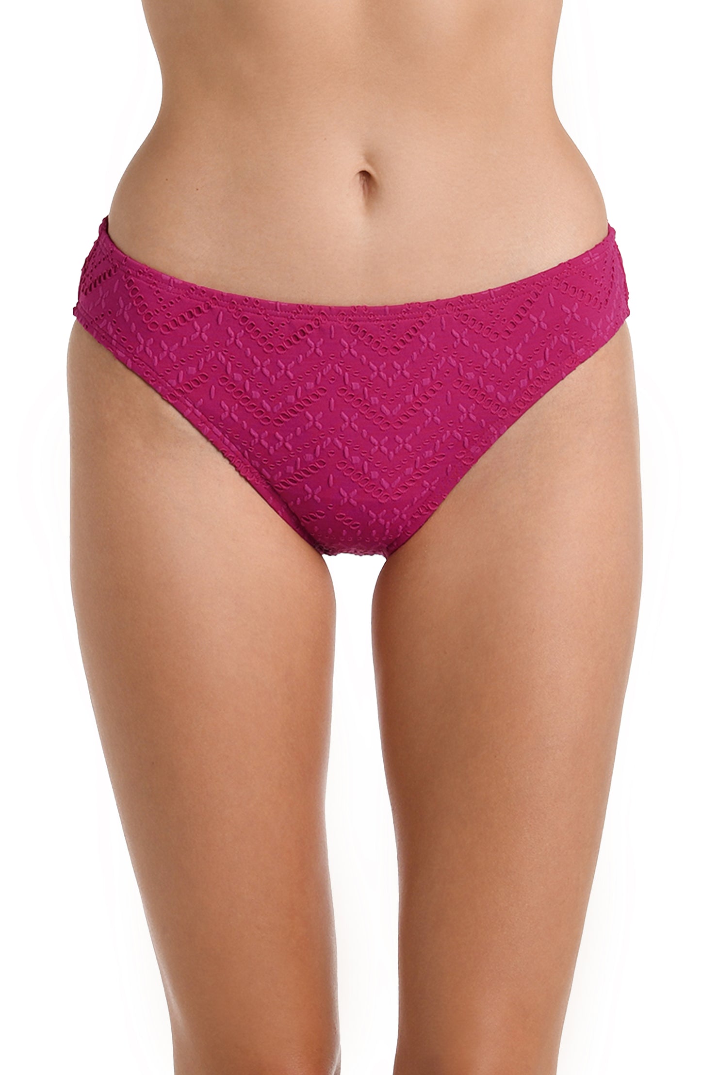 La Blanca Saltwater Sands Hipster Bottom - Magenta - FINAL SALE