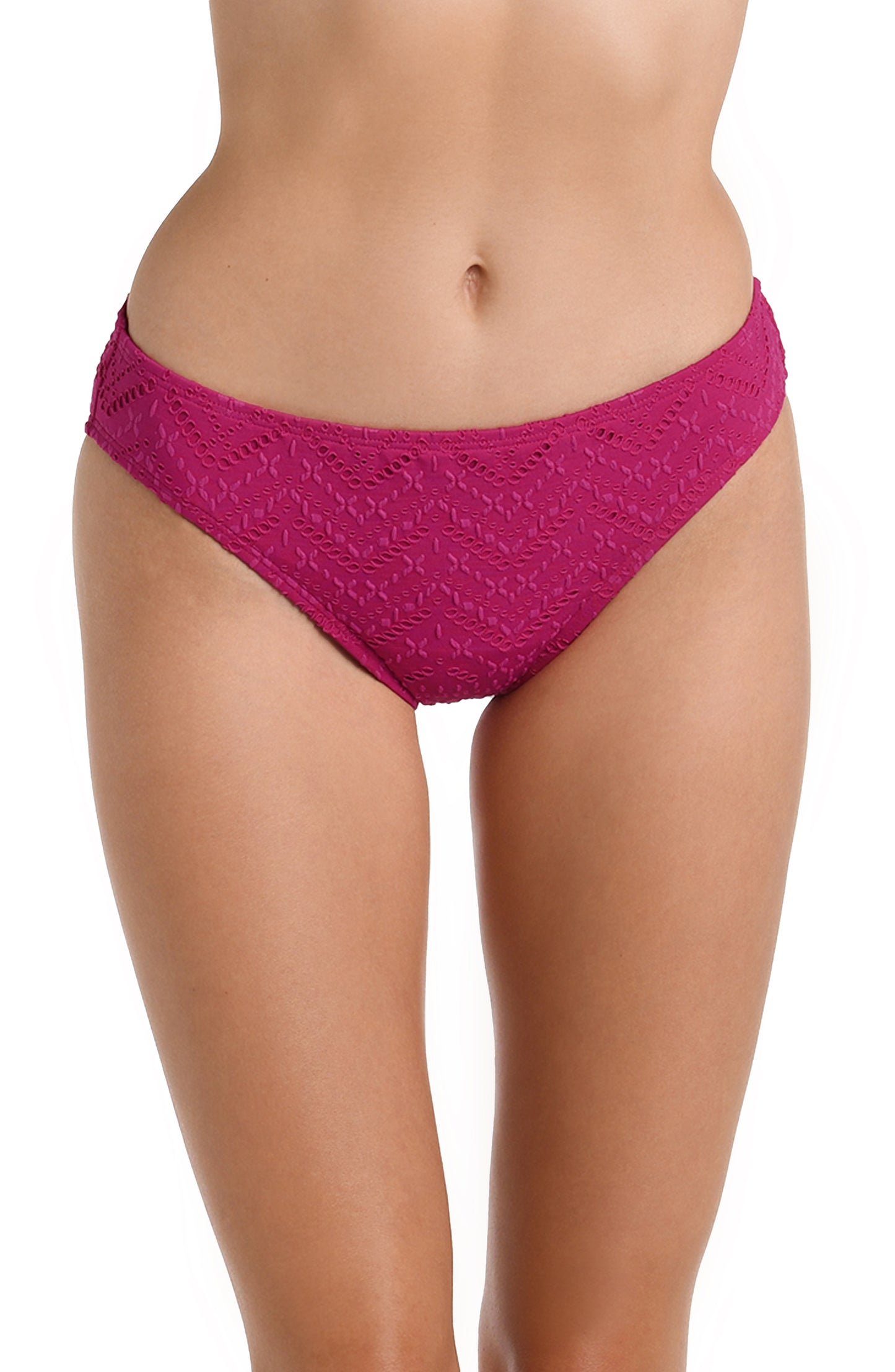 La Blanca Saltwater Sands Hipster Bottom - Magenta - FINAL SALE