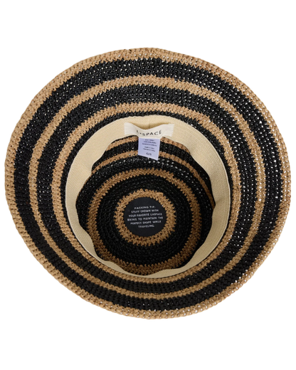 L Space Isadora Bucket Hat - Natural/Black - FINAL SALE