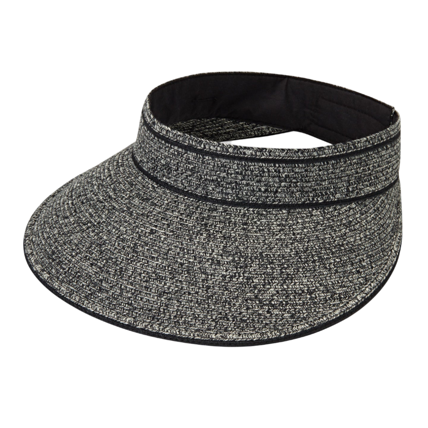 Wallaroo Women's Lily Packable Sun Visor - Black/Ivory