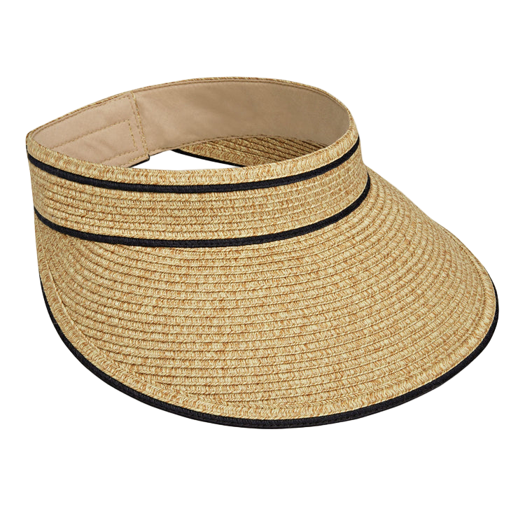 Wallaroo Lily Packable Sun Visor - Beige/Black
