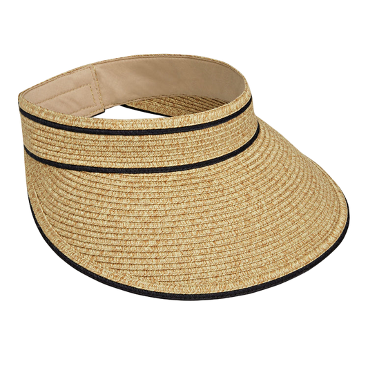Wallaroo Lily Packable Sun Visor - Beige/Black