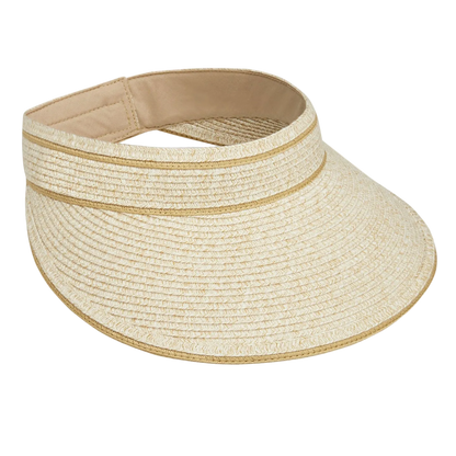 Wallaroo Lily Packable Sun Visor - White/Beige