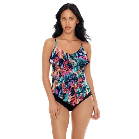 Magicsuit Rita Ruffle Tankini Top - Belize - FINAL SALE