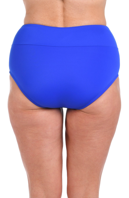 Maxine of Hollywood Wide Band Full Pant Swim Bottom - Cobalt